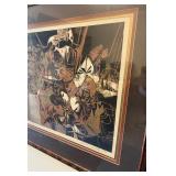 MID CENTURY Offset Lithograph Signed Dean Warnholtz 1954