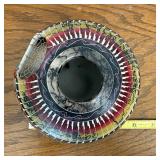 Signed Native American Pottery Spider Web Pot