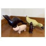 Lot of Vintage Carved Animals