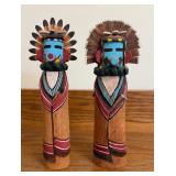 Lot of 2 Vintage Face HOPI Kachina Doll Lot