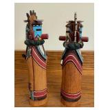 Lot of 2 Vintage Face HOPI Kachina Doll Lot