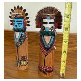 Lot of 2 Vintage Face HOPI Kachina Doll Lot