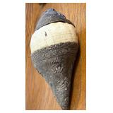Vintage Tibetan Silver Decorated Conch Shell