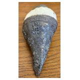 Vintage Tibetan Silver Decorated Conch Shell