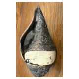Vintage Tibetan Silver Decorated Conch Shell