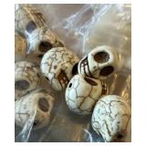 LARGE LOT of White Beads Including Skulls and MANY Coyote Teeth - Lot #8