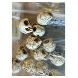 LARGE LOT of White Beads Including Skulls and MANY Coyote Teeth - Lot #8
