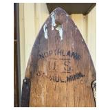 WWII Army 10th Mountain Div White Wooden Skis