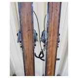 WWII Army 10th Mountain Div White Wooden Skis