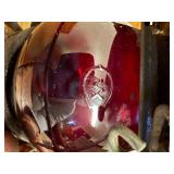 Antique Railroad Lantern w/ Original Red Glass Globe