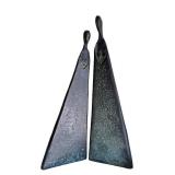 Pair Bronze Figure Sculptures in the Style of Sydney Kumalo