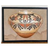 Vintage Native American Painting By ERV JOHNSON