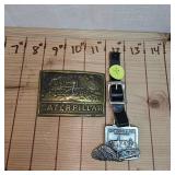 Caterpillar Watch Fob and Belt Buckle