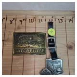 Caterpillar Watch Fob and Belt Buckle