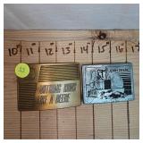 2- John Deere Belt Buckles