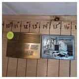 2- John Deere Belt Buckles