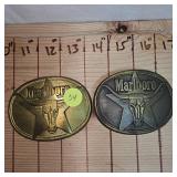 2-Marlboro Belt Buckles