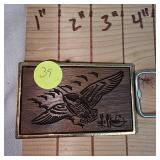 2-Keychains & Les Kouba Brass & Walnut Goose Belt Buckle