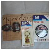 Bud Light Belt Buckle and Minnesota Twins Belt Buckle, Keychain and 1991 Worls Series Button