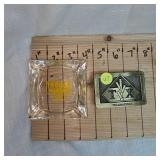 Trojan TX Belt Buck and Ashtray