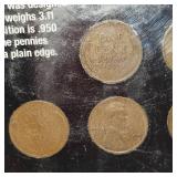 1982 Lincoln Cents with COA and Shell Case Penny Collection