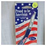 2 CASE Old Glory and The Rebel Knives-As New, Old Stock