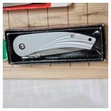 Triumph Folding Knife, 4"Stainless Knife, 4" Blue Folding Knife