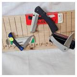 Triumph Folding Knife, 4"Stainless Knife, 4" Blue Folding Knife