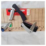 Triumph Folding Knife, 4"Stainless Knife, 4" Blue Folding Knife