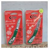 2- CASE Merry Christmas Knives