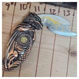 Franklin Mint Dragon Knife in Zippered Case