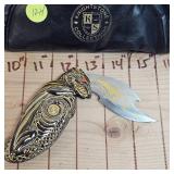 Franklin Mint Dragon Knife in Zippered Case