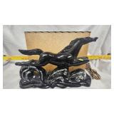Vintage Mid Century Black Stallion Tv Lamp