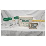 Pioneer Advertising Mugs/Montgomery Co-op Creamery Thermometer