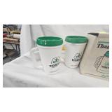 Pioneer Advertising Mugs/Montgomery Co-op Creamery Thermometer