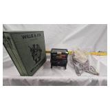Willie & Joe WWII Years Volume Set, Leather Pack Strap(like new), Music Box