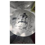 Les Kouba Pheasant Art Aluminum Trays(4) and Vintage Hunt Themed Puzzle