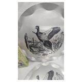 Les Kouba Pheasant Art Aluminum Trays(4) and Vintage Hunt Themed Puzzle