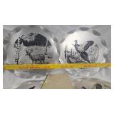 Les Kouba Pheasant Art Aluminum Trays(4) and Vintage Hunt Themed Puzzle