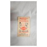 Twins/Grainbelt 1963 Schedule (Excellent Condition) and Spitoon