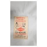 Twins/Grainbelt 1963 Schedule (Excellent Condition) and Spitoon