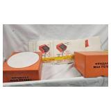 6 Sample Pkgs of Kendall Milk Filters and 2 Vintage Milk Filter Cases by Kendall