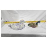 Pair of Duck Trinket Boxes, small wear spot on head of Mallard