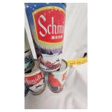 Lot of 18 Empty Schmidt Beer Cans, Various Designs