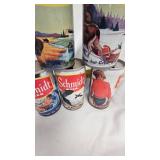 Lot of 18 Empty Schmidt Beer Cans, Various Designs
