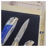Lil Viper 3 Knife set in Wooden Case