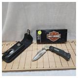Motor Harley Davidson Knife Sheath and Uncle Same Folding Knife