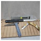 Bone Handle Knife, Fury 5" Knife, 7" Stainless Knife Lock Back