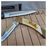 Bone Handle Knife, Fury 5" Knife, 7" Stainless Knife Lock Back