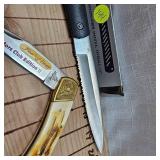 Bone Handle Knife, Fury 5" Knife, 7" Stainless Knife Lock Back